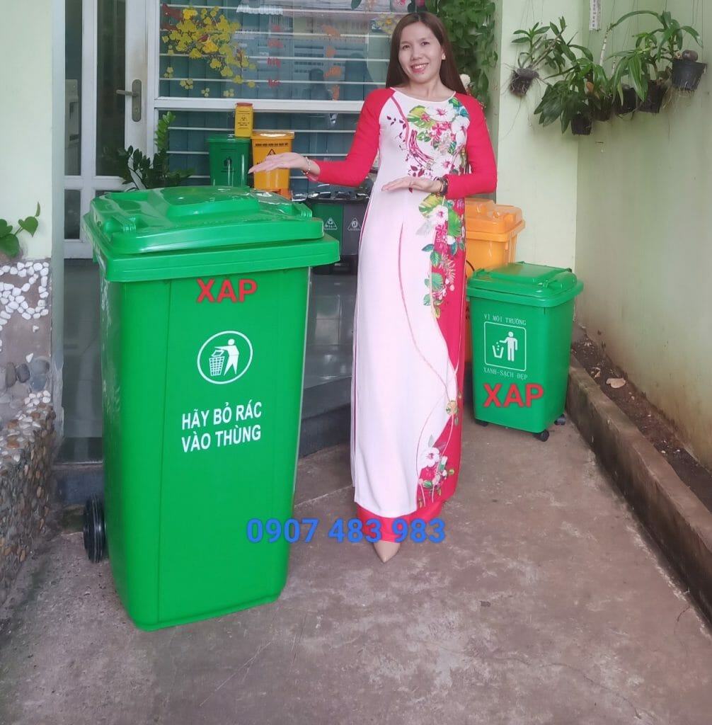Thùng rác nhựa 240 lít - Nhựa Xuân An Phát
