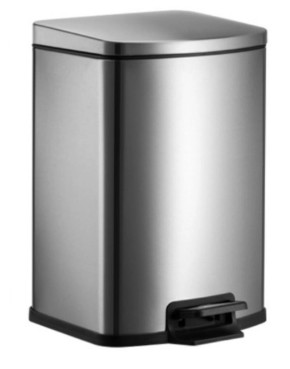 Thùng rác inox đạp chân vuông 16L